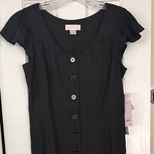 Rachel Parcell Black Button Down Midi Dress Size M